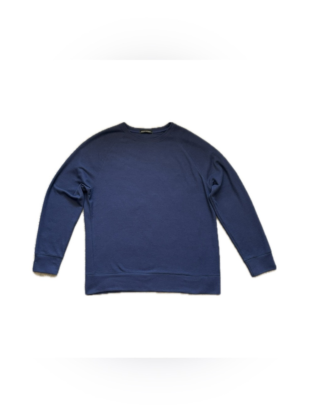 Banana Republic Men's Navy Blue Waffle Knit Crewneck Sweatshirt Size L